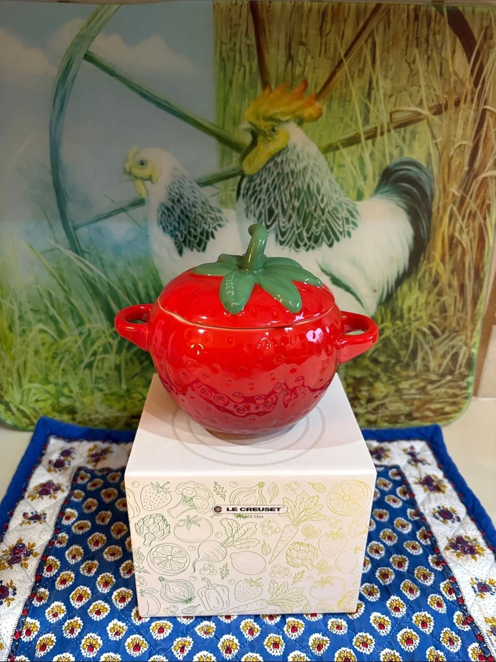 Le Creuset Strawberry Mini Cocotte Casserole ~ Limited Edition ~ RARE